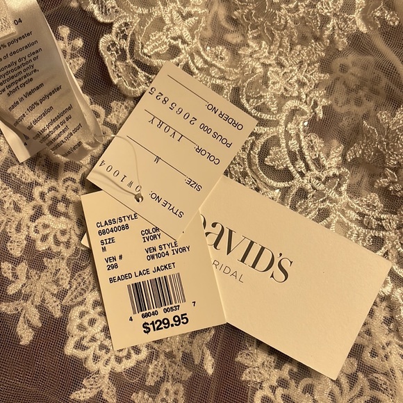 Bridal cover up!! Beaded lace jacket! - Picture 6 of 6